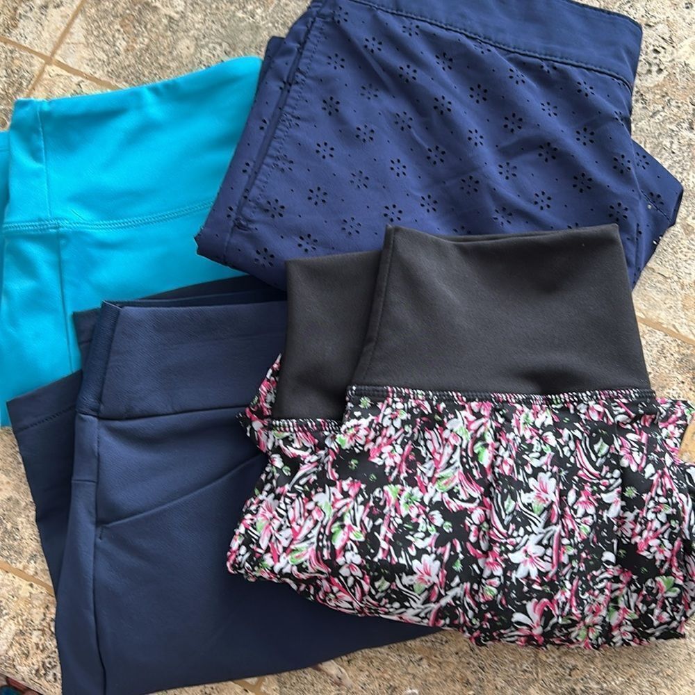Stylish Skort Collection in Blue, Black, and Floral